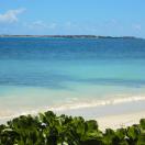 Blue waters of a random beach in Antigua