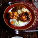 A meal at our houseboat Photo - Srinagar, India 