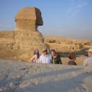 The Sphinx Guards the Pyramids at Giza